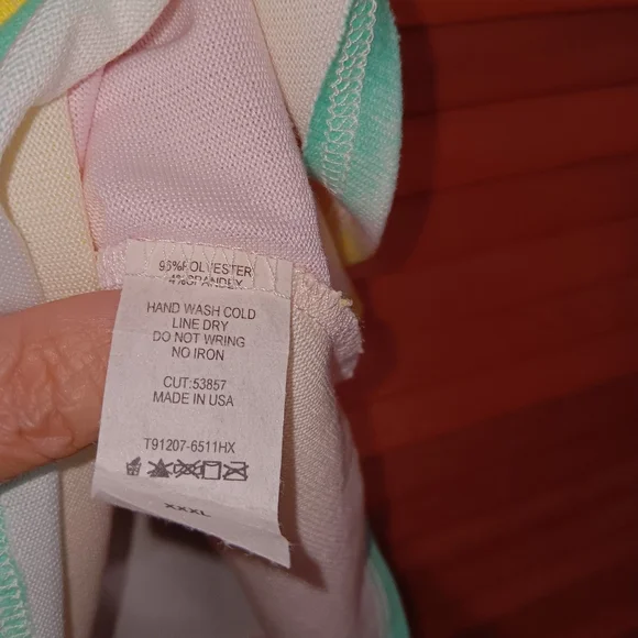 Colorful Striped V-Neck Women's Top Honey Me Curvy 3xl - Picture 6 of 8